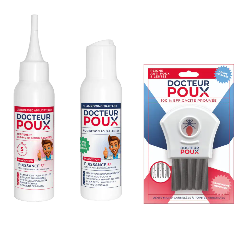 Lotion, shampooing et peigne DOCTEUR POUX