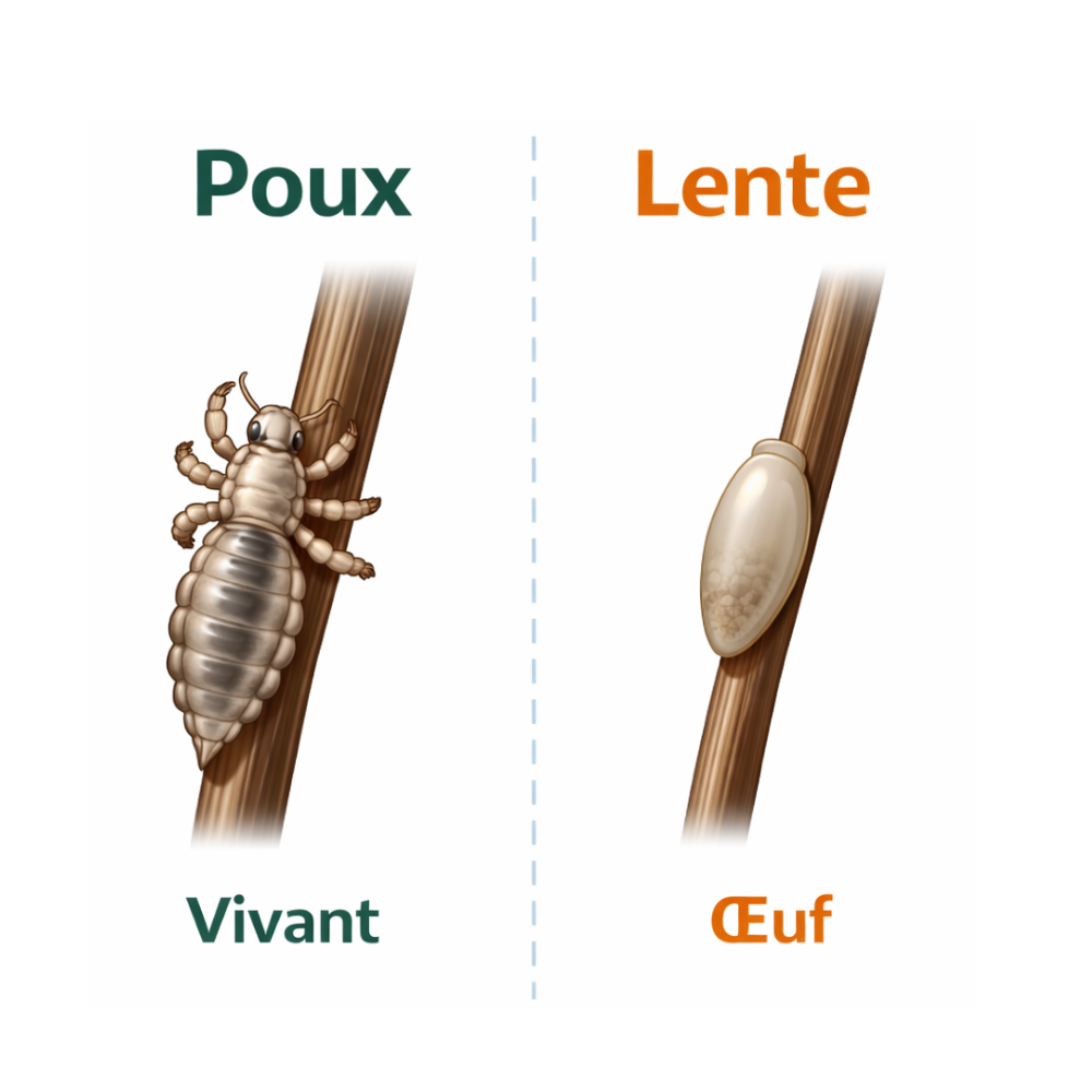 Quelle est la différence entre un poux et une lente ?