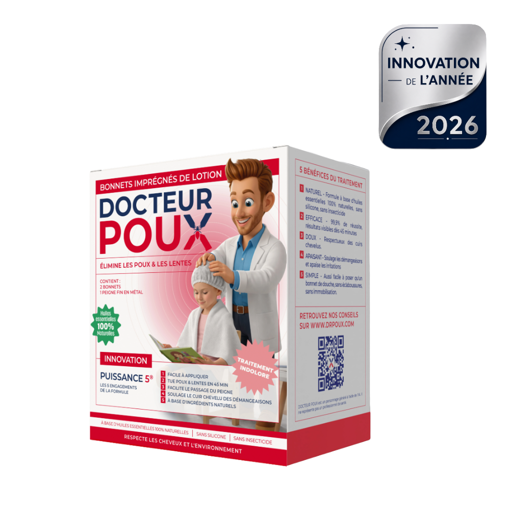 BONNETS IMPREGNÉS DE LOTION ANTI-POUX