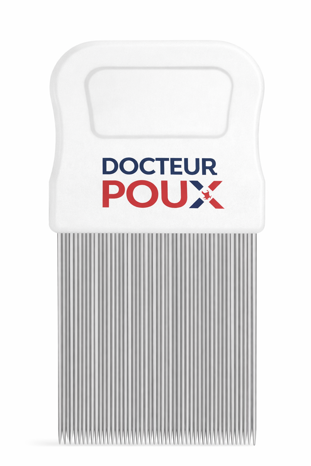 Peigne anti-poux et lentes en métal - dents mirco cannelées et pointes arrondies