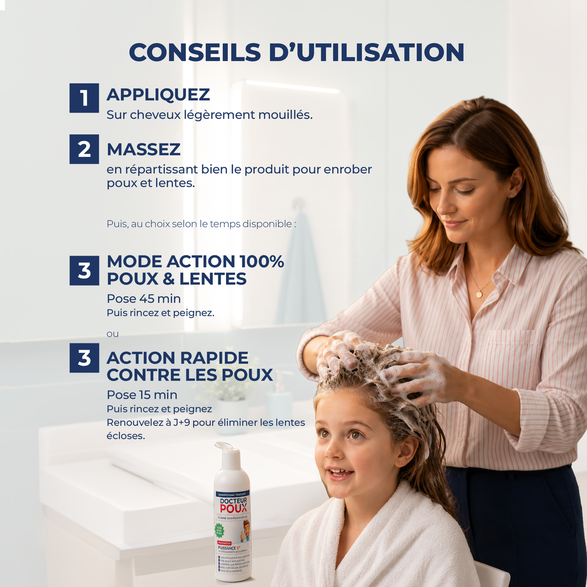 Shampooing conseils utilisation