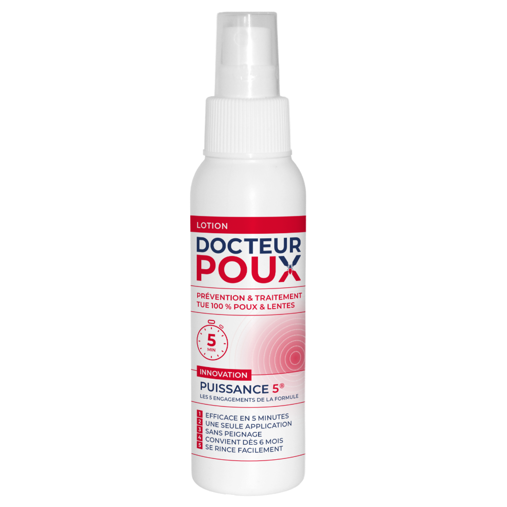 Lotion en spray anti-poux et Lentes Puissance 5