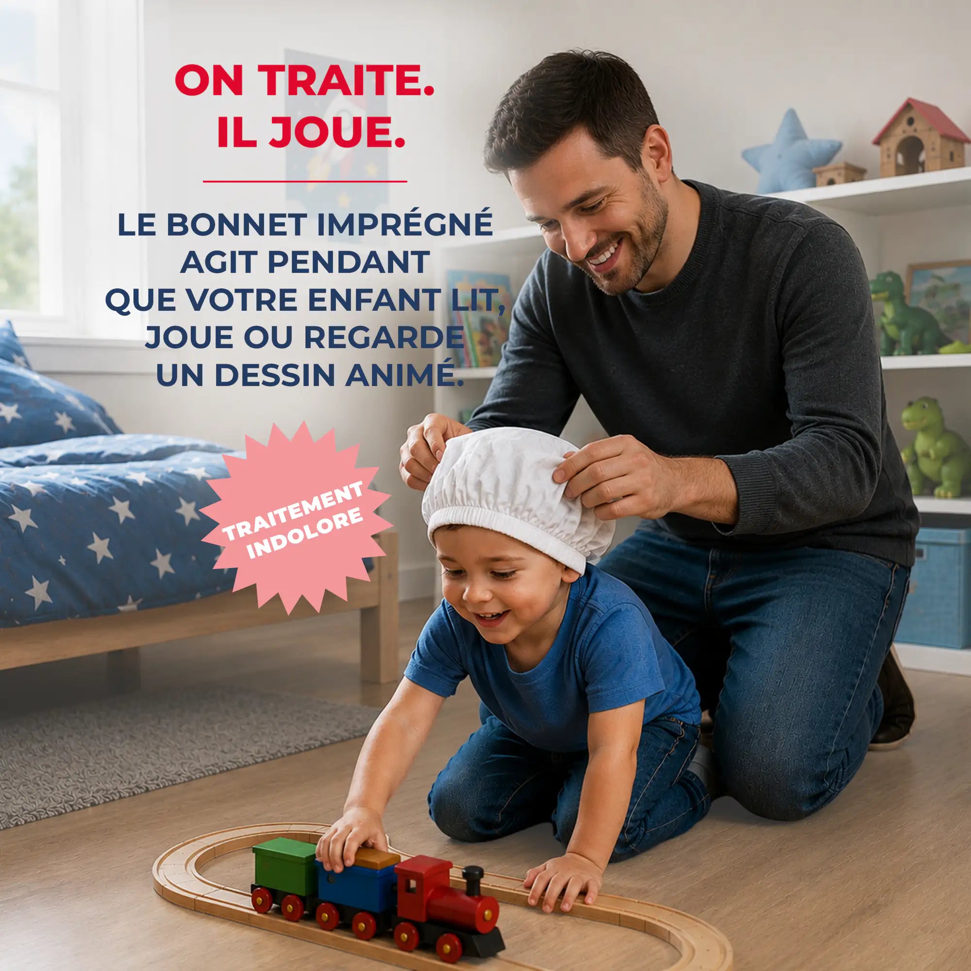 2 Bonnets Anti-Poux Imprégné de Lotion aux Huiles Essentielles