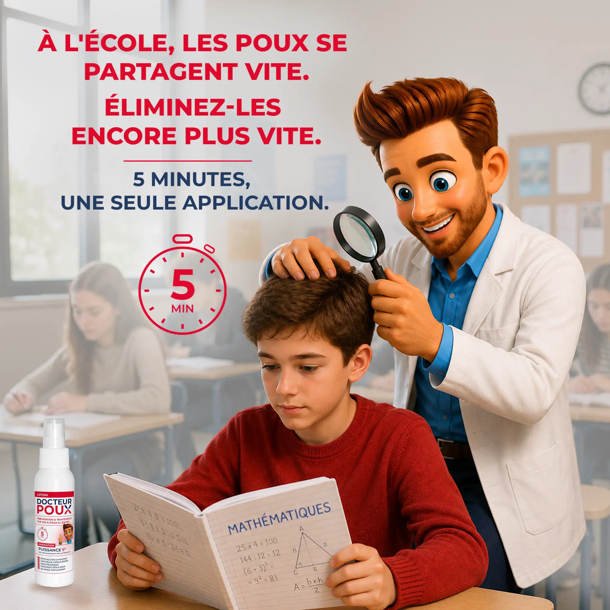 Lotion Anti-Poux Spray Puissance 5® | DOCTEUR POUX