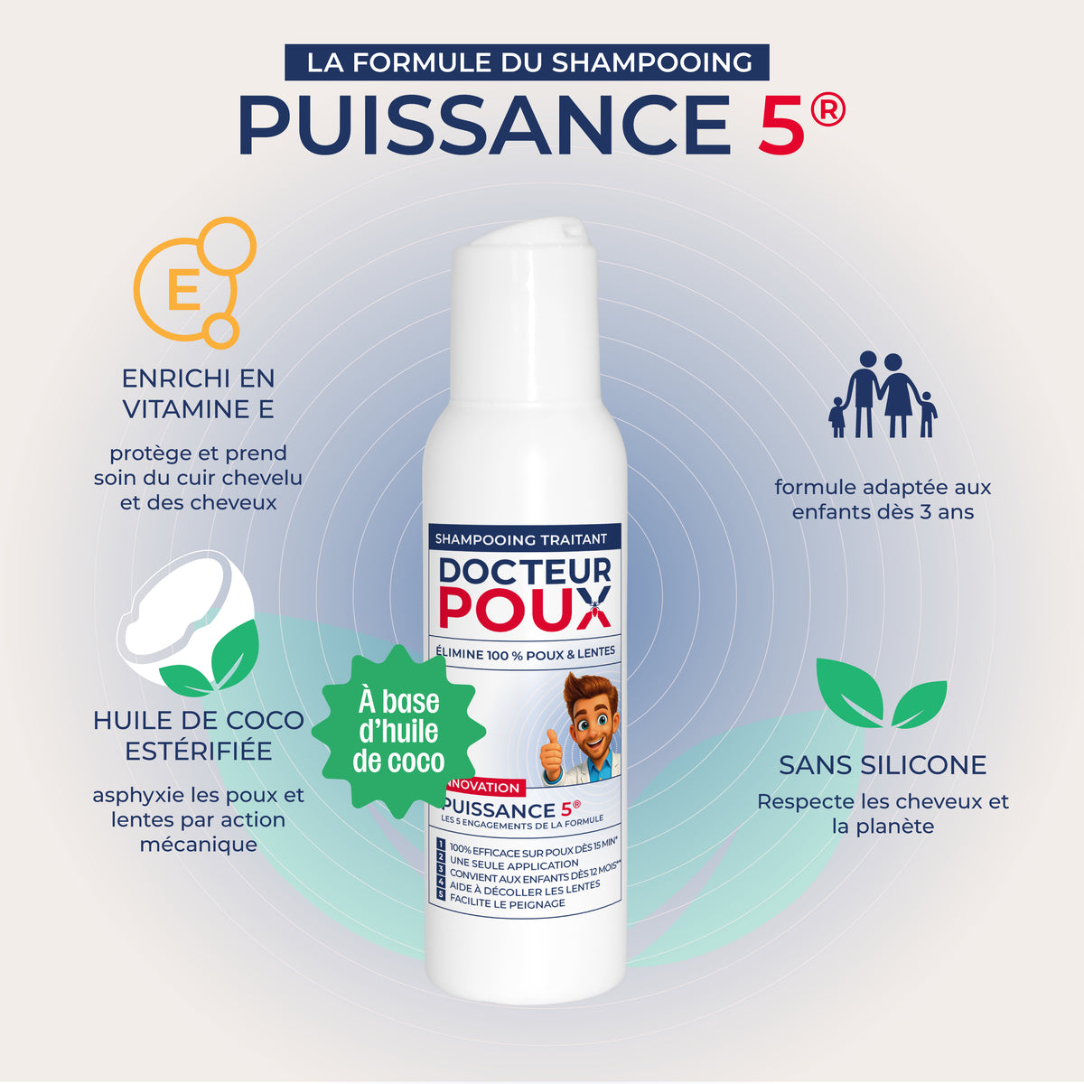 Shampoing anti-poux voyage 100ml Puissance 5®